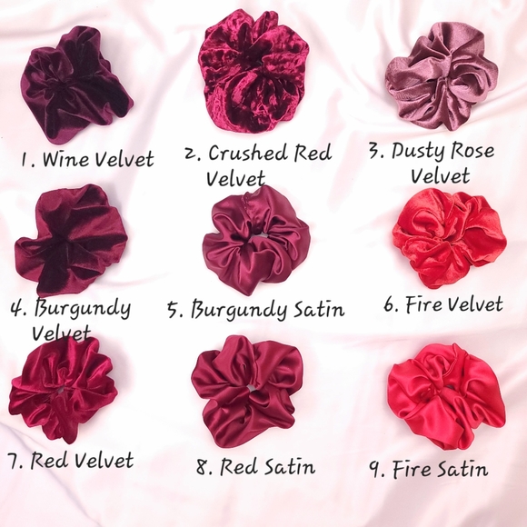 SET OF 5 | Velvet Thingz Handmade Premium  Scrunchies - Picture 3 of 10